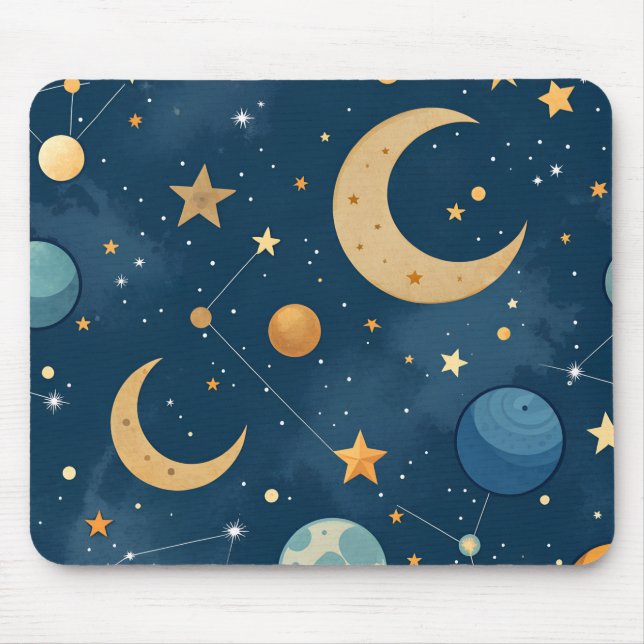 Geometric Celestial Mousepad (Front)