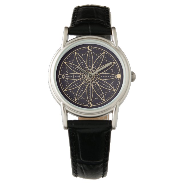 Geometric Celestial Pattern Watch (Front)