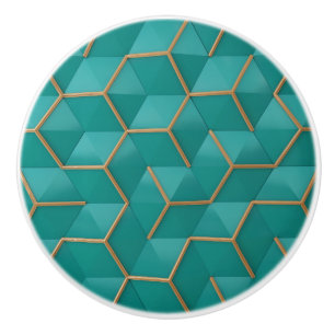 geometric ceramic knob
