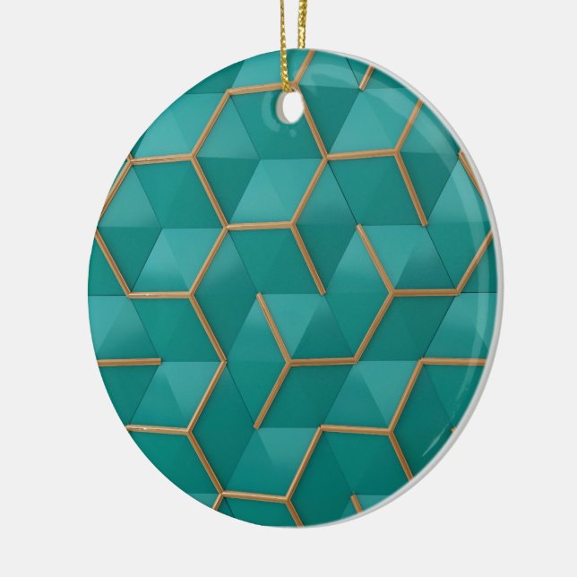 geometric ceramic ornament (Left)