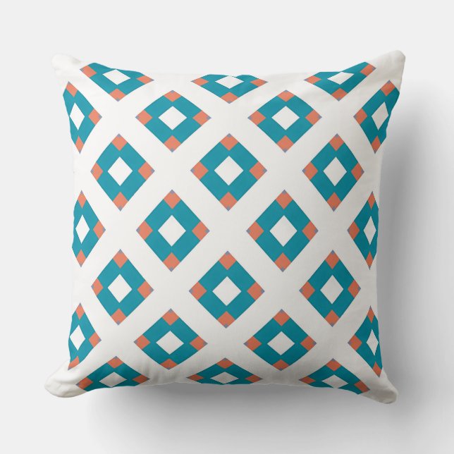 Geometric Charm Throw Pillow (Front)