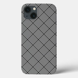 Geometric checked texture iPhone 13 case