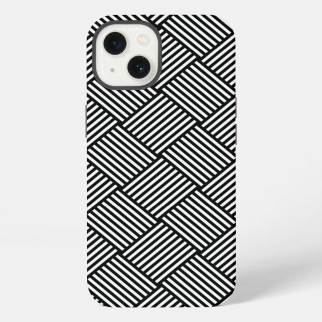 Geometric checked texture iPhone case (Back)