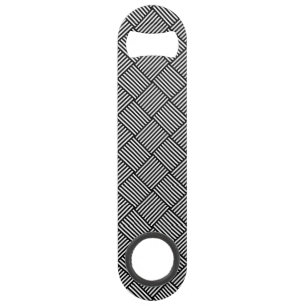Geometric checked texture speed bottle opener