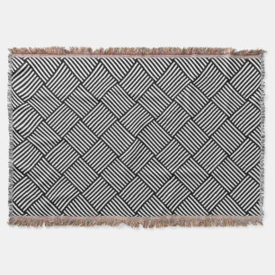 Geometric checked texture throw blanket