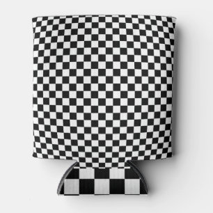 Geometric Chequered Illusion: Vintage Artistry. Can Cooler