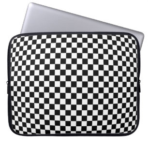 Geometric Chequered Illusion: Vintage Artistry. Laptop Sleeve