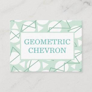 Geometric Chevron Stripes Pattern Modern Elegant Business Card