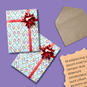 Geometric Chevron Zigzag Mosaic Seamless Pattern Wrapping Paper