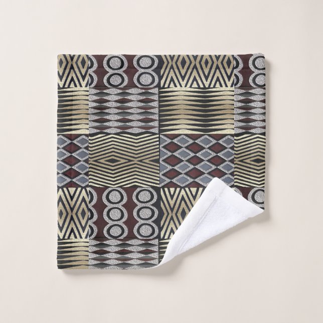 “Geometric Chic for Your Bathroom” Bath Towel Set (Wash Cloth)