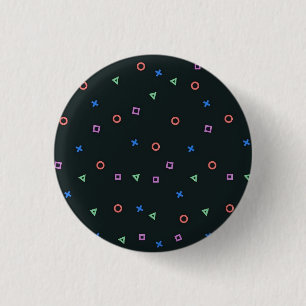 Geometric Chic: Triangle-Inspired Button" 1 Inch Round Button