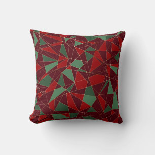 Geometric Christmas modern designer festive Throw Pillow
