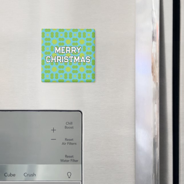 Geometric Christmas Pattern - Personalized  Magnet (In Situ (Fridge))