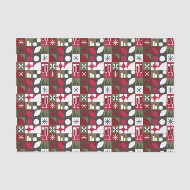Geometric Christmas  Tissue Paper (Front)