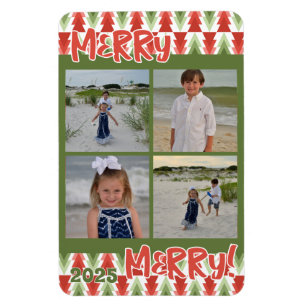 Geometric Christmas Tree Grove Magnet