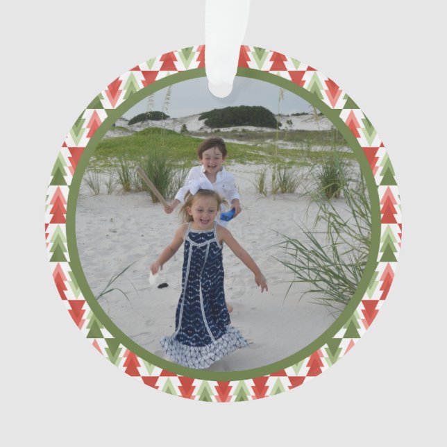 Geometric Christmas Tree Grove Ornament (Front)