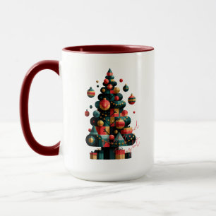 Geometric Christmas Tree Mug