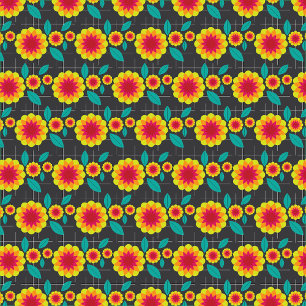 Geometric chrysanthemums throw pillow