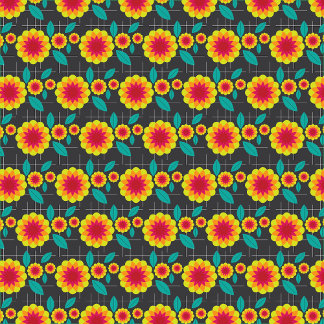 Geometric chrysanthemums throw pillow