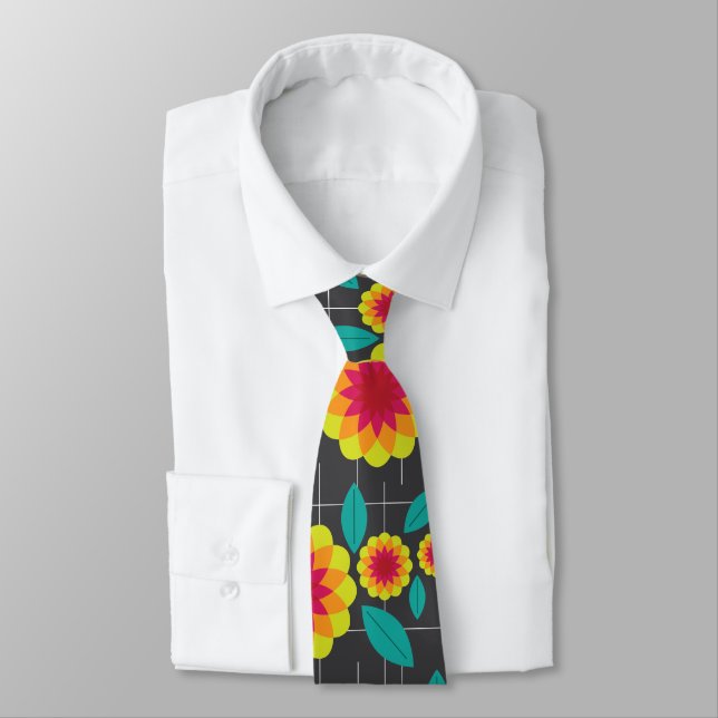 Geometric chrysanthemums  tie (Tied)