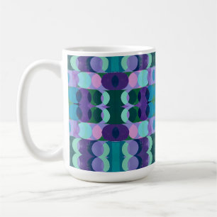 Geometric Circle Art in Cool Tones Coffee Mug
