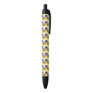 Geometric Circle Pattern Black Ink Pen