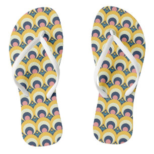 Geometric Circle Pattern Flip Flops