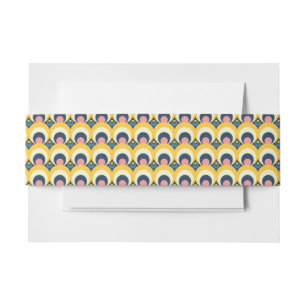 Geometric Circle Pattern Invitation Belly Band