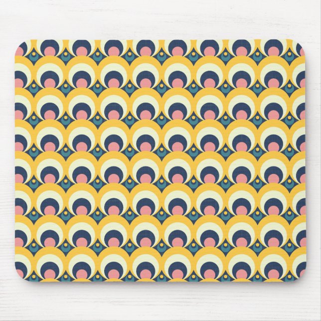 Geometric Circle Pattern Mouse Pad (Front)