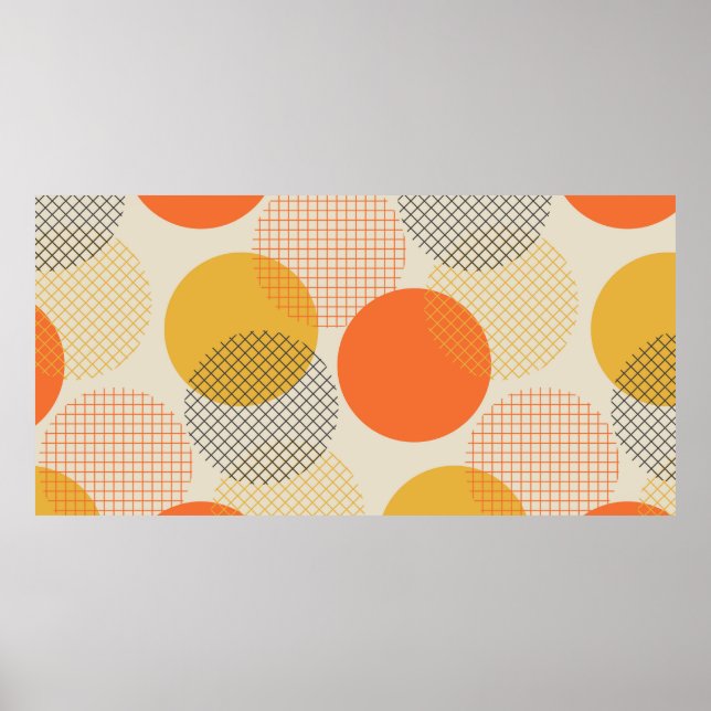 Geometric circle seamless pattern poster (Front)