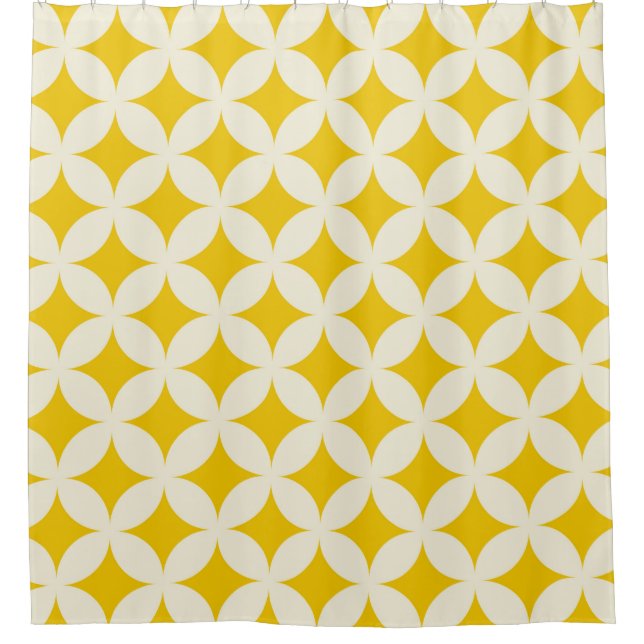 Geometric circle shapes seamless pattern ecru whit (Front)