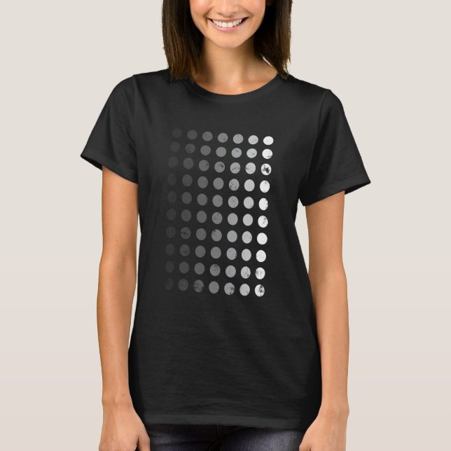 Geometric Circle Solid Transparent Geometry Grid D T-Shirt (Front)
