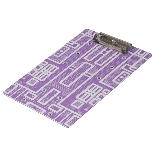 Geometric Circuit Board Clipboard (Angled)