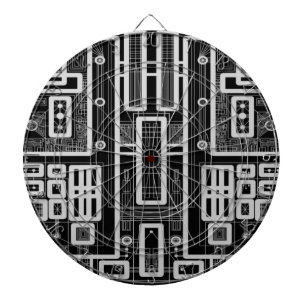 Geometric Circuit Board Dartboard