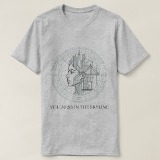 Geometric City Skyline Mandala Meditation T-Shirt