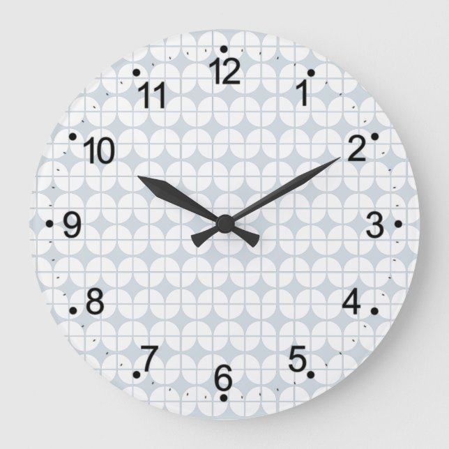 Geometric Classic Pattern  Large Clock (Front)