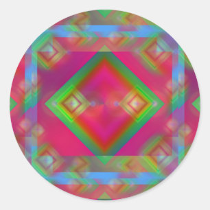 Geometric Classic Round Sticker
