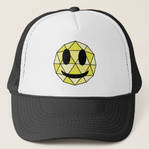 Geometric Classic Yellow Happy Face Trucker Hat