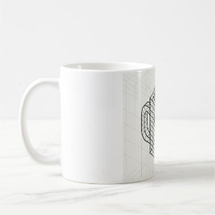 Geometric Coffee Mug Isometric Grid Art