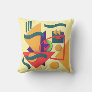 Geometric Collage Throw Pillow