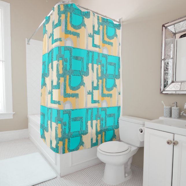 Geometric Color‑Blocked Motif Modern (In Situ)
