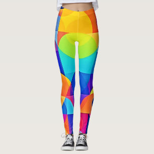 Geometric Color Symphony Leggings