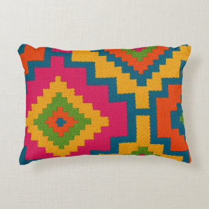 GEOMETRIC COLORED ALMOPHATES ACCENT PILLOW
