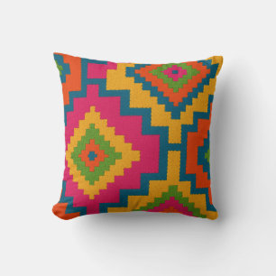 GEOMETRIC COLORED ALMOPHATES THROW PILLOW