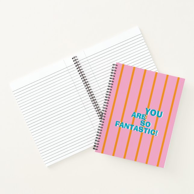 Geometric, Colorful, Appreciative Message Notebook (Inside)