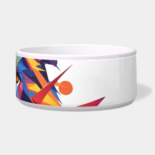 Geometric colorful lion design