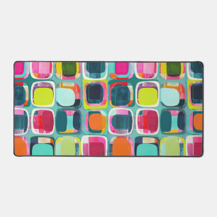 Geometric Colour Block Mid Century Modern Colourfu Desk Mat