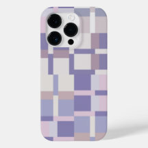 Geometric Colour Block Pattern - Purple and Latte