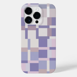 Geometric Colour Block Pattern - Purple and Latte Case-Mate iPhone 14 Pro Case