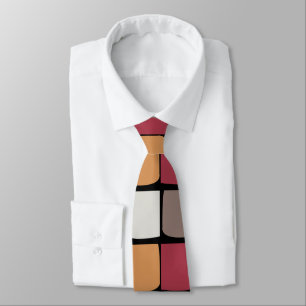 Geometric Colour Block Pattern Tie